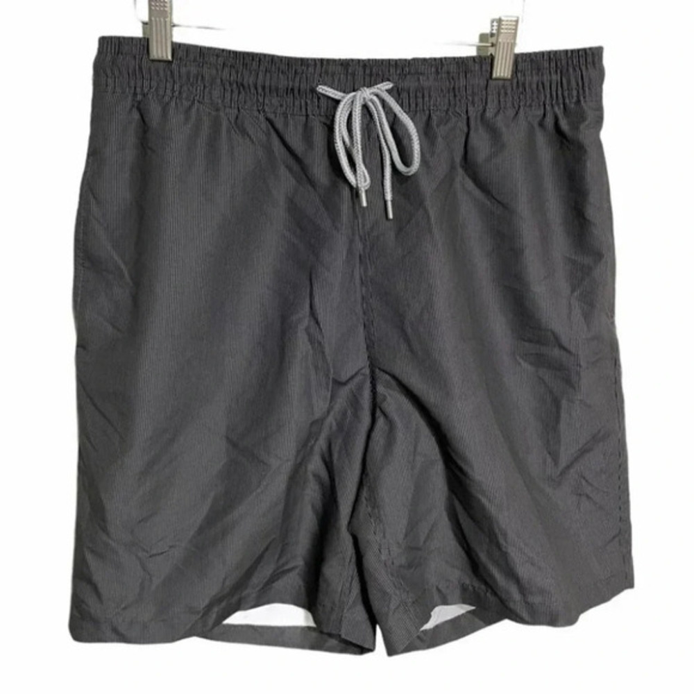 Kirkland M gray/black pinstripe‎ swim trunks